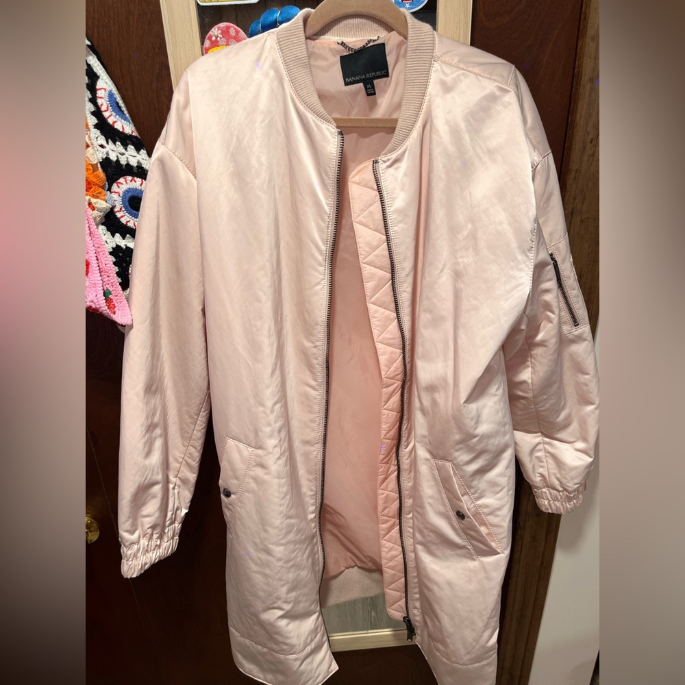 Banana Republic Long Bomber Jacket